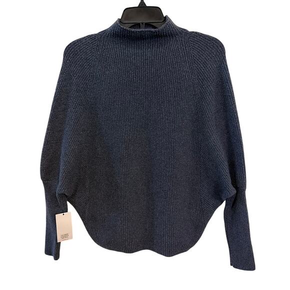 Calvin Klein Jeans Blue XS Long Sleeve Boxy Turtleneck Sweater Soft Baggy - Picture 1 of 7